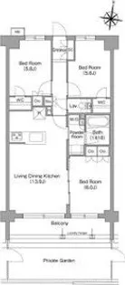 ミレーネ神戸住吉本町【-1階】の間取り