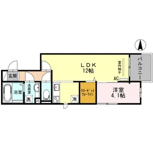 カーサフォレスタ塚口【2階】の間取り