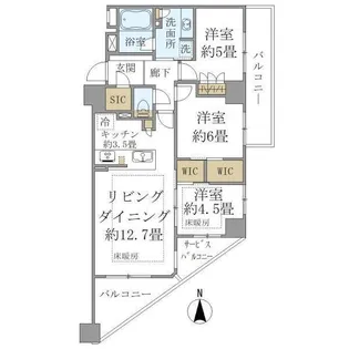 Brillia西宮北口 The Residence 【4階】の間取り
