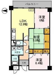 グレース門戸荘【5階】の間取り