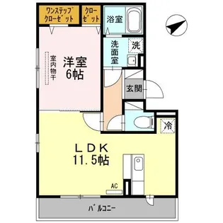 シリエジオ甲子園六番館【1階】の間取り