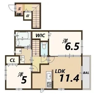 Orange Step 武庫之荘【2階】の間取り