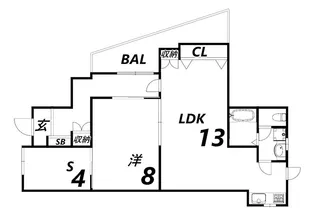 武庫之荘グリーンハイツ1【1階】の間取り
