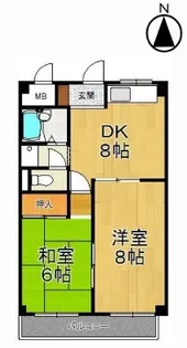 ポコアポコさくら夙川メゾン【2階】の間取り