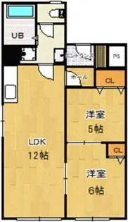 北夙川ハイツ【3階】の間取り