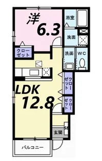 コンコルディア武庫之荘【1階】の間取り