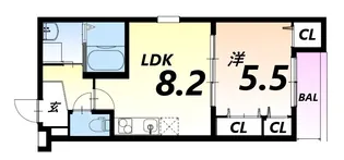 フジパレス出屋敷南II番館【1階】の間取り