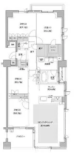 パークシュロス芦屋【3階】の間取り