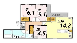 クラシスト南塚口【1階】の間取り