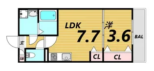 グロワールひまり【1階】の間取り