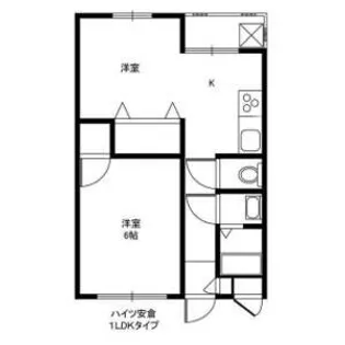 ハイツ安倉【1階】の間取り
