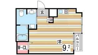 クラウンシティ本山【3階】の間取り