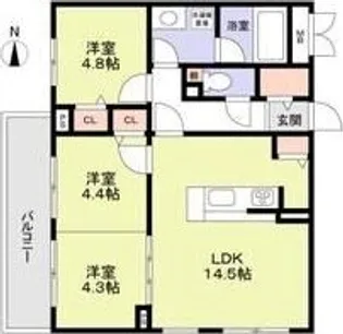 門戸厄神・M社計画新築工事【2階】の間取り