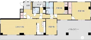 エスパレス六甲【6階】の間取り