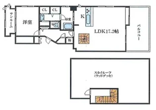 ワコーレ三宮ランドマークシティ【11階】の間取り