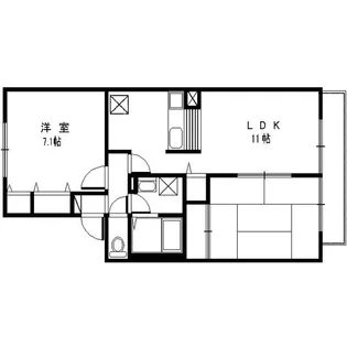 ジュネス武庫之荘III B棟【2階】の間取り
