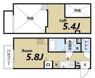 リベール塚口【1階】の間取り