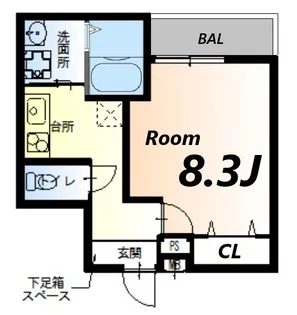 フジパレス立花駅東Ⅰ番館【3階】の間取り