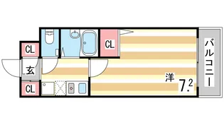 ワコーレ六甲アーベイン【2階】の間取り