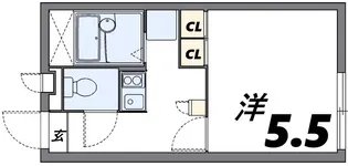 レオパレス水堂【1階】の間取り