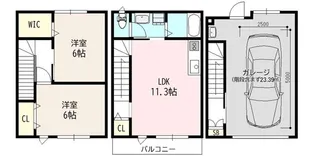 La Luce OSAKA Ovest【1階】の間取り