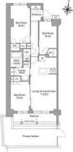 ミレーネ神戸住吉本町【2階】の間取り