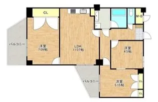 メゾンフローラ【8階】の間取り