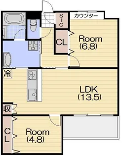 フローレンス武庫之荘3【4階】の間取り