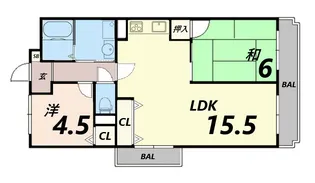 エムグランツ弐番館【3階】の間取り