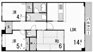 シティプラザ甲南山手【5階】の間取り