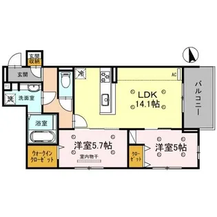 グロワール ヒロ【2階】の間取り