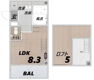 CUBE南塚口II【1階】の間取り