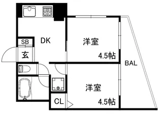 北野コーポラス【4階】の間取り