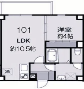 アリビラ六甲【1階】の間取り
