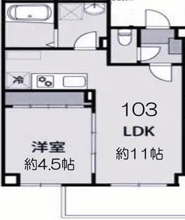アリビラ六甲【1階】の間取り