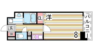 アミーグランコート三宮【12階】の間取り
