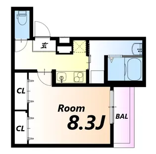 フジパレス尼崎東難波?番館【3階】の間取り