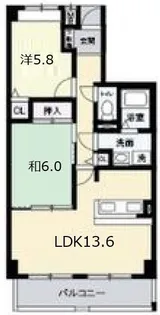 シティプラザ深江北町【4階】の間取り