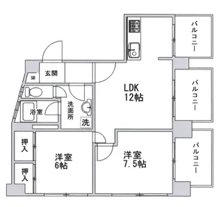 川元ビル【3階】の間取り