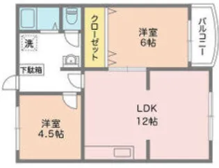 サンコーポ・ムコ【4階】の間取り