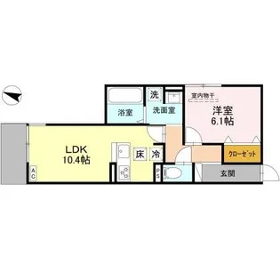 Noble Terrace中山手【2階】の間取り