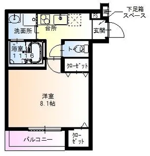 フジパレス東桜木町イースト【3階】の間取り