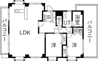 ゴーディ甲子園1番館【3階】の間取り