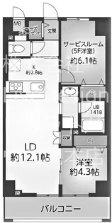 ブルーミンメドー本山【2階】の間取り