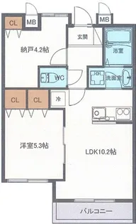 サンビルダープラス高羽ガーデン【-1階】の間取り