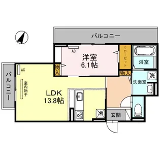 La vie belle 塚口【2階】の間取り