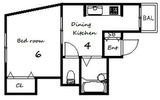 リアル王子【4階】の間取り