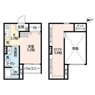 Casa AZUL 塚口【2階】の間取り