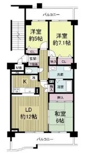 KDXレジデンス夙川ヒルズ5番館【2階】の間取り