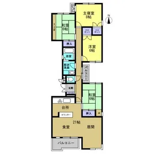 モナーク甲子園口【2階】の間取り